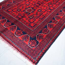 Handmade Wool Bokhara Rug Afghan Turkmen Oriental Carpet - 4.10 X 3.3 Ft - thumbnail 3