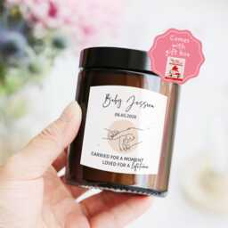 Baby Loss Gift - Sorry For Your - Miscarriage Angel Thinking Of You Sympathy Bereavement Condolences Candle - thumbnail 1