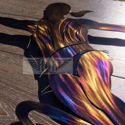 Metal Art Woman Slalom Water Skier Wall Decor - thumbnail 3
