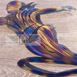 Metal Art Woman Slalom Water Skier Wall Decor - thumbnail 2