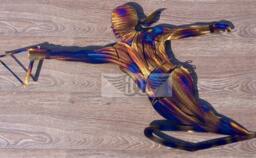 Metal Art Woman Slalom Water Skier Wall Decor - thumbnail 1