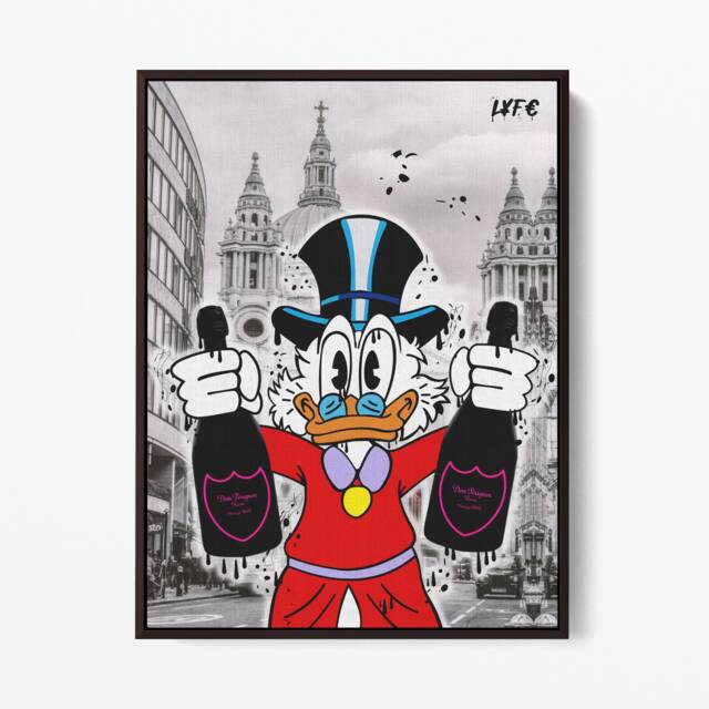 Scrooge Mcduck London Art Canvas, Alec Monopoly Pop - image 1