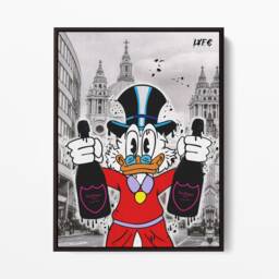 Scrooge Mcduck London Art Canvas, Alec Monopoly Pop - thumbnail 1
