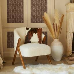Cowhide Cushion - Made in England - thumbnail 2