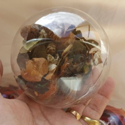 Scented Potpourri Christmas Ornament Balls, Apple Cinnamon Pine, Set Of 6 - thumbnail 3