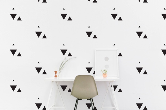 Triangle Set Wall Decal Kids Room Shape Wall Sticker, Bedroom, Living Pattern Wallpaper Vinyl Decals Stickers Home Decor - image 1