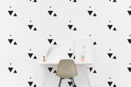 Triangle Set Wall Decal Kids Room Shape Wall Sticker, Bedroom, Living Pattern Wallpaper Vinyl Decals Stickers Home Decor - thumbnail 1