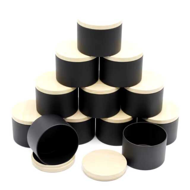 12 Pack 4Oz Candle Jar Tin With Lid Round Metal - image 1
