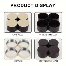 12 Pack 4Oz Candle Jar Tin With Lid Round Metal - thumbnail 3