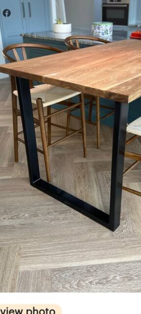 Single Metal Table Leg - Breakfast Bar, Kitchen Island, Steel - image 1