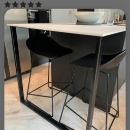 Single Metal Table Leg - Breakfast Bar, Kitchen Island, Steel - thumbnail 4