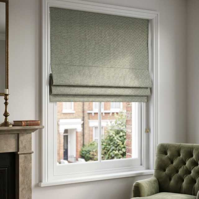 Bespoke Roman Blinds - Made To Measure With Textured Jacquard Fabric Custom Shades - image 1