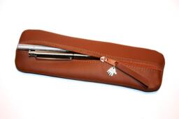 Pencil Case/Pen Bag Pouch Leather in Brown For Men Unique - thumbnail 1
