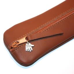 Pencil Case/Pen Bag Pouch Leather in Brown For Men Unique - thumbnail 2