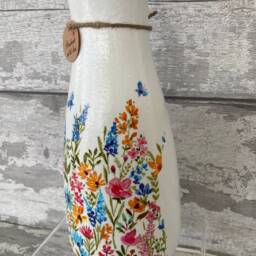 Wildflower Vase, Flower Vase , Easter - Decoupage Gift, Flowers, Mother's Day Gifts - thumbnail 2