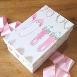 Luxury Shoe Box - Large in World At Your Feet Design - Handmade The UK - thumbnail 2