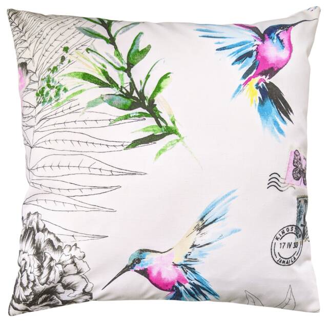Bright Hummingbird & Butterfly Cushion Cover 16 - image 1