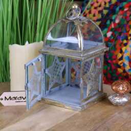 Patera Antique Style Square Lantern Star Design - thumbnail 3