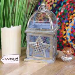 Patera Antique Style Square Lantern Star Design - thumbnail 1