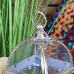Patera Antique Style Square Lantern Star Design - thumbnail 4