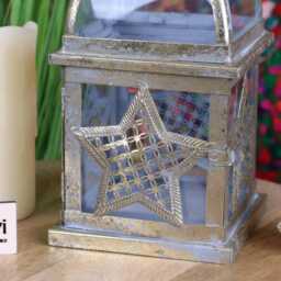 Patera Antique Style Square Lantern Star Design - thumbnail 2