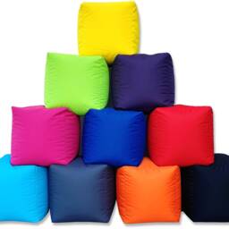 Beanbag Cube Water Resistant Bean Bag Garden Footstool Bean Bags For Indoors & Outdoors Ready Filled Outdoor Beanbags - thumbnail 2
