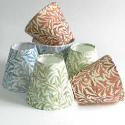 William Morris Candle Clip Lampshade Bough Print, Azure Home Decor - thumbnail 3