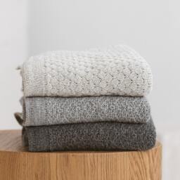 Sample Sale Alpaca Baby Blanket 100% Girl Gift Knitted Eco Friendly Shower Organic Wool Throw Oeko Tex Standard - thumbnail 2