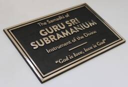 Cast Bronze Plaque Custom Metal Name Sign, Double Border - thumbnail 1