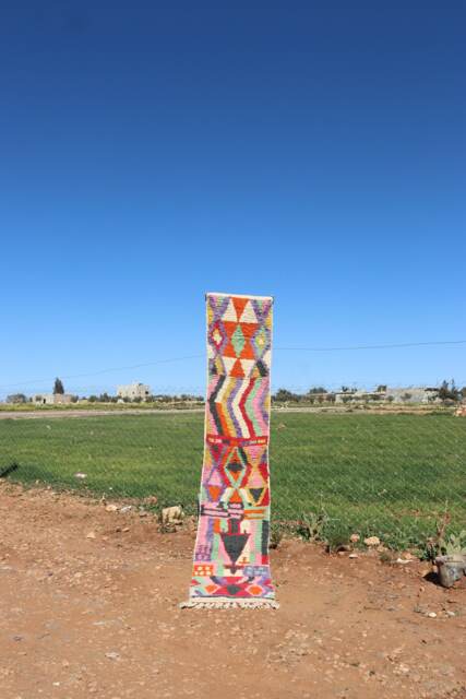 Colorful Berber Wool Runner Rug Handwoven Moroccan Hallway Rug - image 1