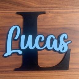 Personalised Acrylic & Wood Name Initial Sign, Nursery Decor, Kid Bedroom Door Sign, Plaque - thumbnail 3