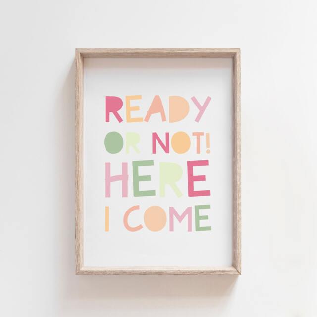 Playroom Prints, Pastel Girls Nursery Bedroom Prints Toddler Room, Wall Art, Kids Baby - image 1