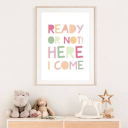 Playroom Prints, Pastel Girls Nursery Bedroom Prints Toddler Room, Wall Art, Kids Baby - thumbnail 2
