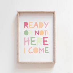 Playroom Prints, Pastel Girls Nursery Bedroom Prints Toddler Room, Wall Art, Kids Baby - thumbnail 1