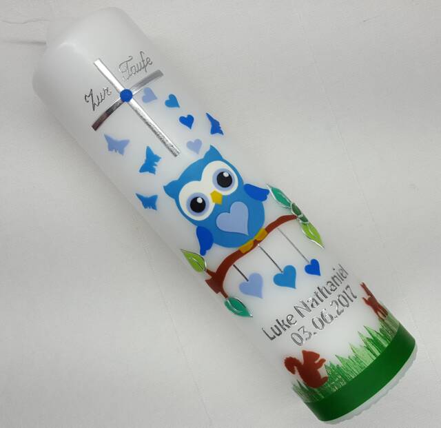 Christening Candle Owl - image 1