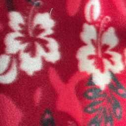 Fleece Blanket Red/White/Black Floral Print - thumbnail 2
