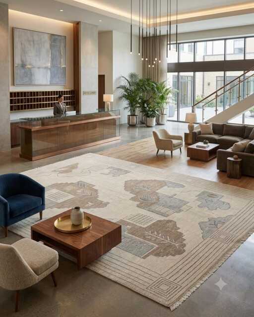Handmade Oushak Rug, Vintage Inspired Soft Green Ivory Wool Carpet, Hand Knotted Indian Area Rug For Living Room, Traditional Neutral - image 1