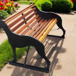 Hand-Crafted Greyhound Outdoor Garden Bench - Metal Whippet Seat Unique Sighthound Outside Furniture Personalised - Optional - thumbnail 3