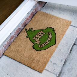 Merry Grinchmas - Holiday Decor Grinch Doormat Funny Housewarming Decorations Rug - thumbnail 2