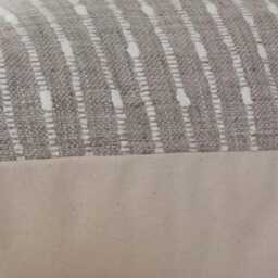 Light Gray & Cream Striped Pillow Cover - thumbnail 3