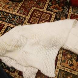 Simple Knitted Squares Baby Blanket - thumbnail 2