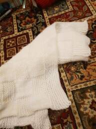 Simple Knitted Squares Baby Blanket - thumbnail 1
