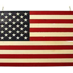 Handmade Wooden American Flag Rustic Usa Wall Decor - 48In X 27In - thumbnail 4