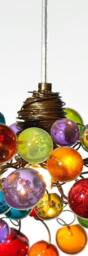 Multicolored Resin Bubbles Chandelier Bronze Metal Lighting - thumbnail 3