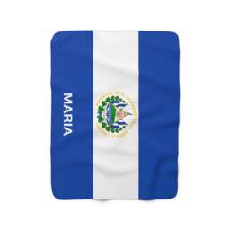 El Salvador Fleece Blanket, El Flag Blanket, Of Salvador, Custom Personalized Country Gift - thumbnail 2