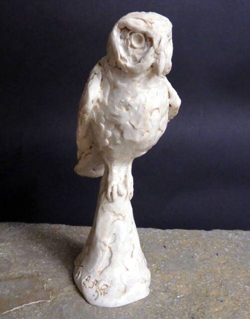 Italian Carrara Marble Owl - image 1