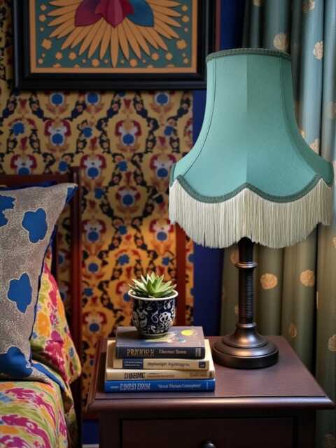 Traditional Duck Egg Blue Fabric Lampshade Handmade For Table & Floor Standard Lamp Bases, Wall Light Fixtures, Ceiling Fittings - image 1