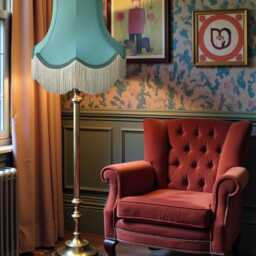 Traditional Duck Egg Blue Fabric Lampshade Handmade For Table & Floor Standard Lamp Bases, Wall Light Fixtures, Ceiling Fittings - thumbnail 2