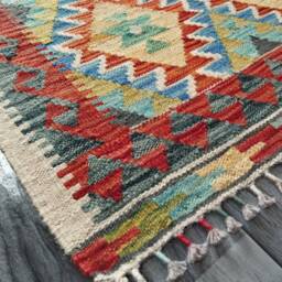 Kilim Rug Classic, Handmade Artisan Afghan Turkish Navajo Geometric Wool 117x80 cm - thumbnail 2
