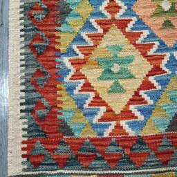 Kilim Rug Classic, Handmade Artisan Afghan Turkish Navajo Geometric Wool 117x80 cm - thumbnail 4